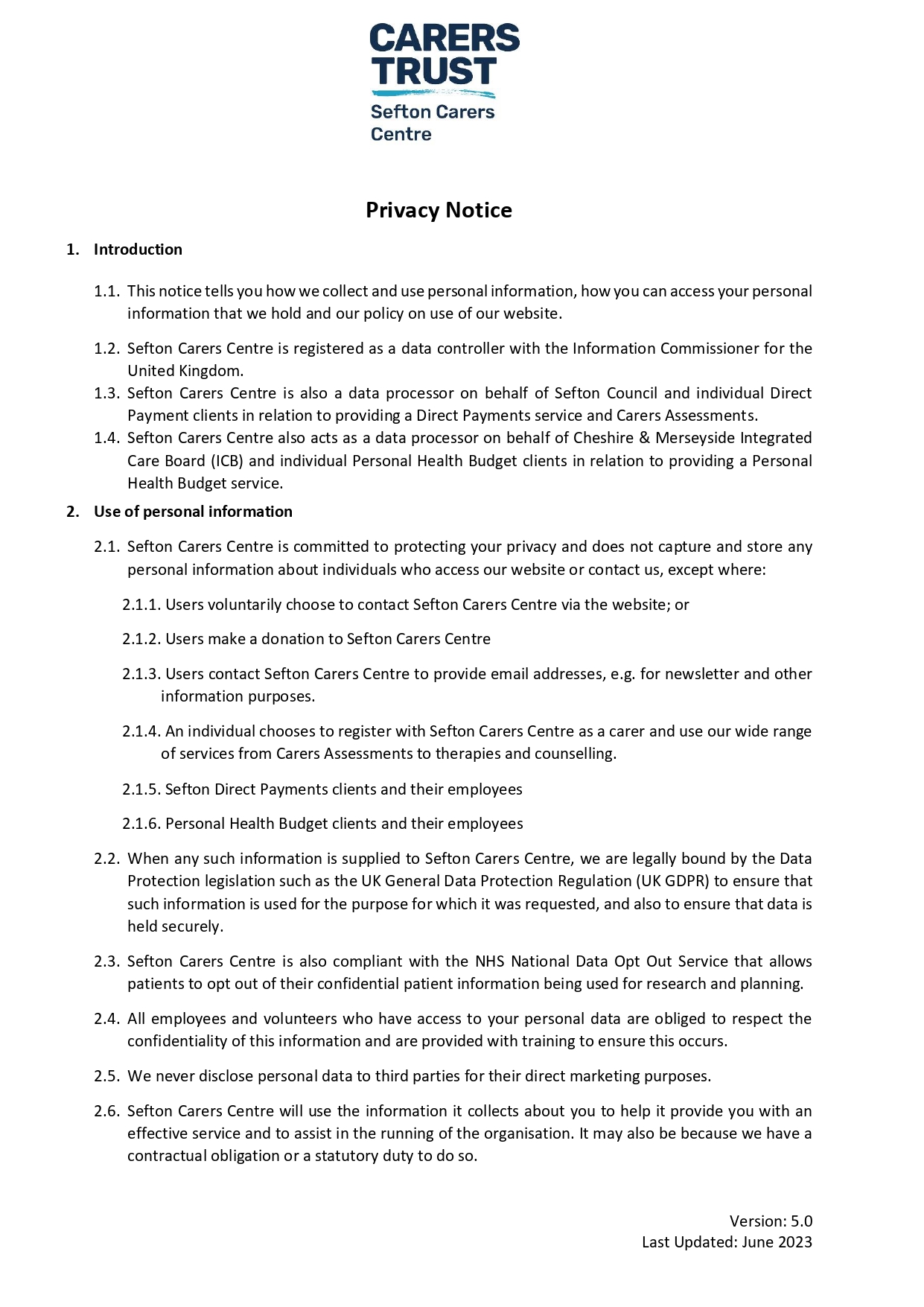 SCC Privacy Notice June 23 page 0001